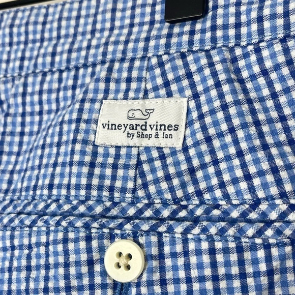 Vineyard Vines by Shep and Ian Club Shorts Size 33 Blue Plaid 6" Inseam - Picture 4 of 7
